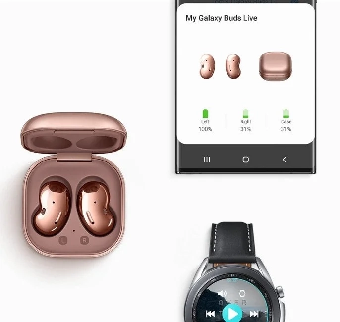 Гарнитура Bluetooth Samsung Galaxy Buds Live SM-R180 Bronze (SM