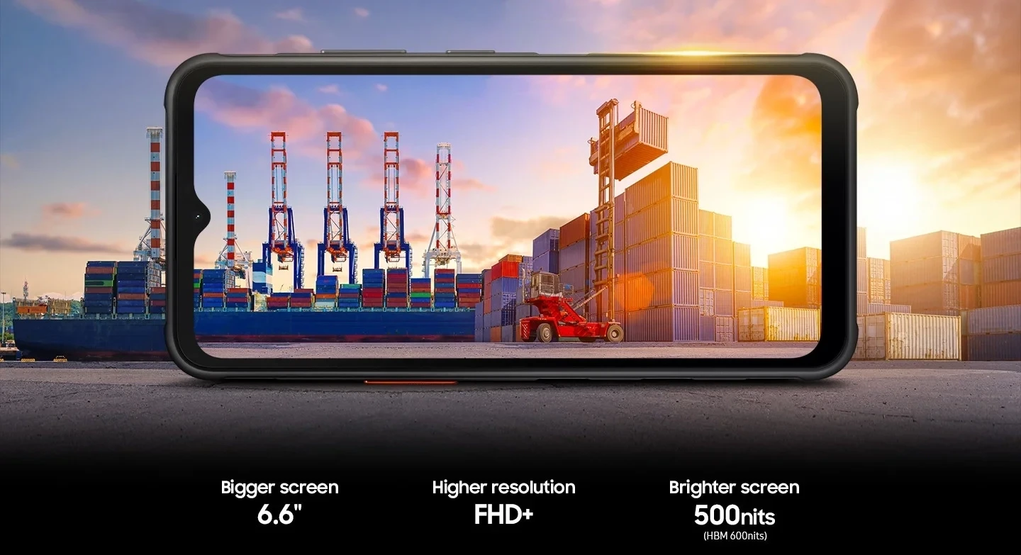 Екран Galaxy XCover7 6.6 дюймів із високою чутливістю сенсора