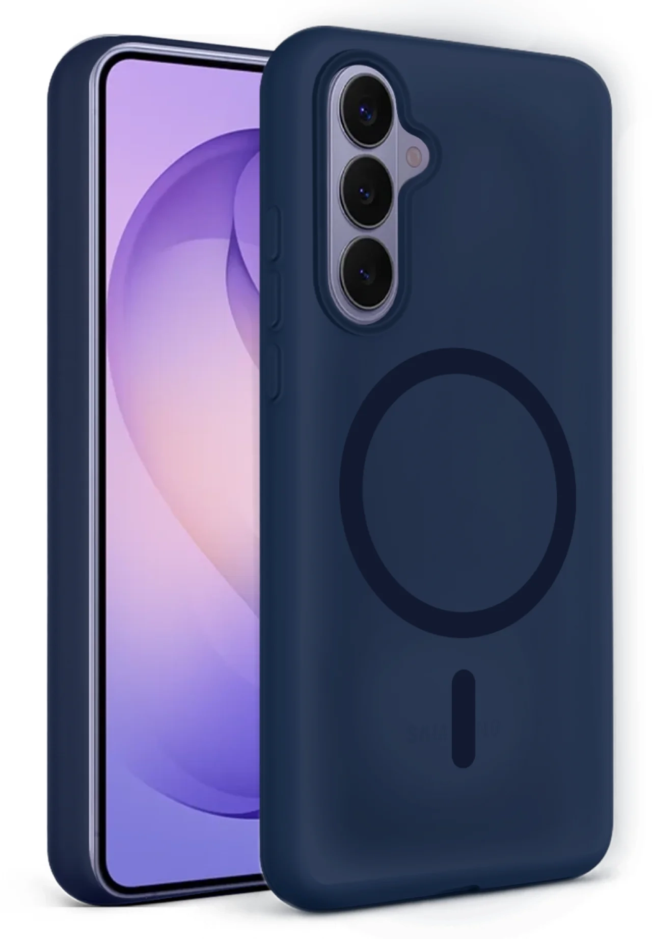 Чохол для Samsung S26 Plus (S947) Silicone Aura Magnet Navy (MCLAM-SS26PNV) MAKE - Фото 1