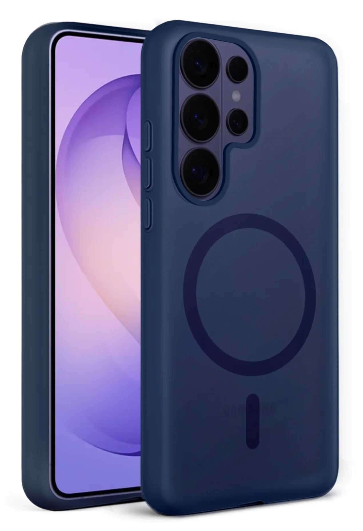 Чехол для Samsung S26 Ultra (S948) Silicone Aura Magnet Navy (MCLAM-SS26UNV) MAKE - Фото 1
