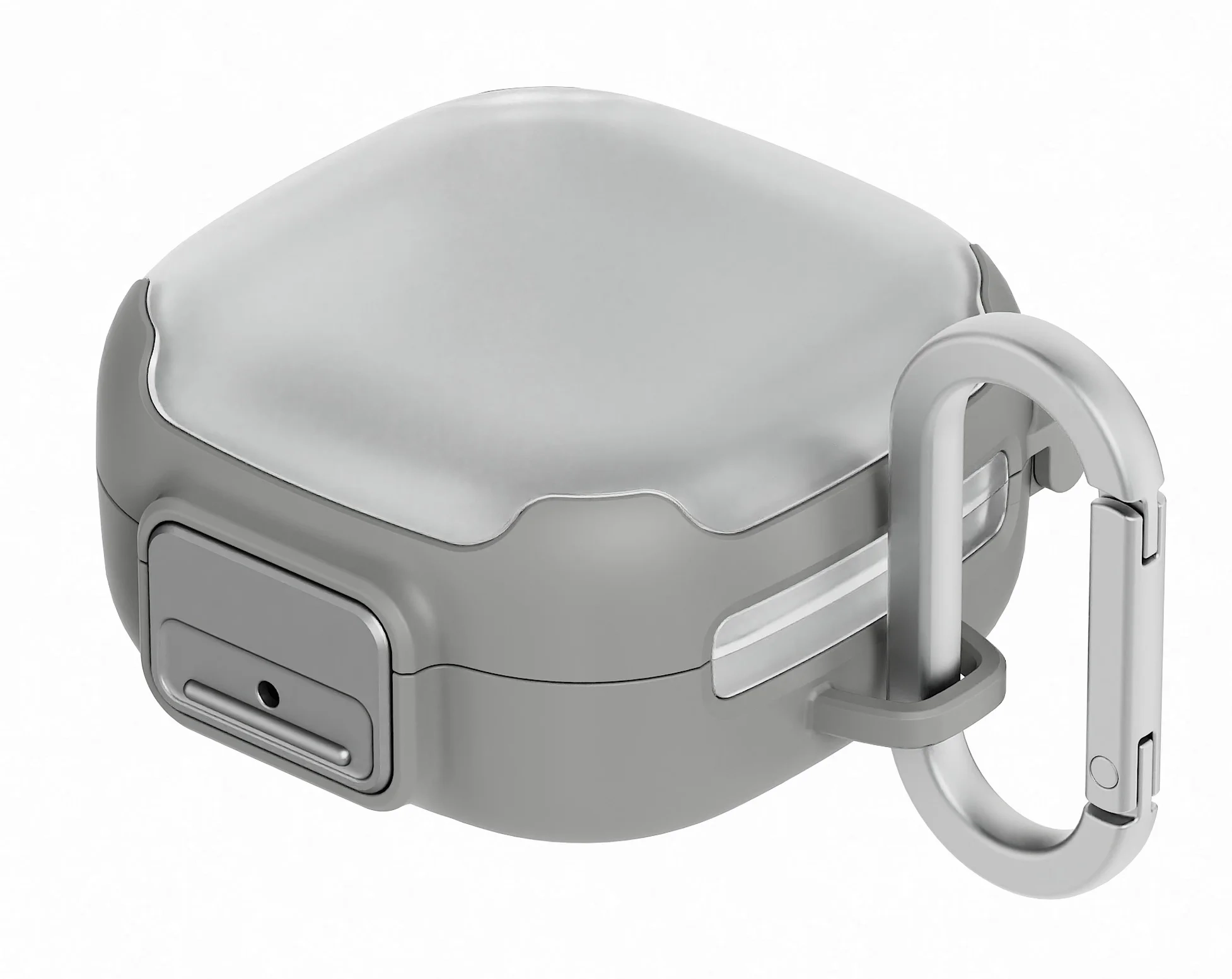 Чехол для Samsung Galaxy Buds4/4Pro Clip Case with Carabiner Gray (GP-FPR640HIBJW) SMAPP - Фото 1