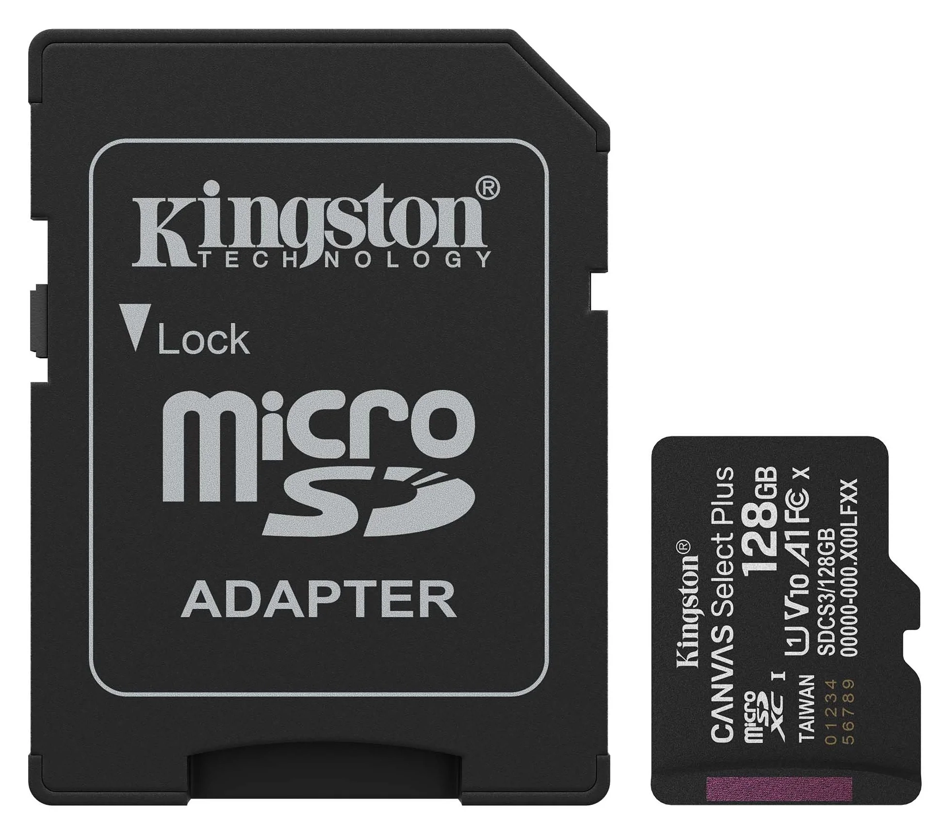 Карта пам'яті 128GB microSDXC Canvas Select Plus Gen3 150MB/s A1 Card + Adapter (SDCS3/128GB) Kingston Карта пам'яті 128GB microSDXC Canvas Select Plus Gen3 150MB/s A1 Card + Adapter (SDCS3/128GB) Kingston - samsungshop.com.ua