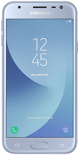 Смартфон Samsung Galaxy J3 (2017) J330F Silver - фото 1 - samsungshop.com.ua