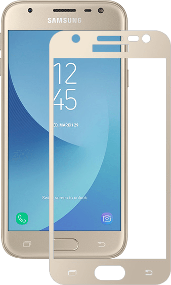 Защитное стекло Global TG для Samsung Galaxy J3 (2017) J330 Gold - фото 1 - samsungshop.com.ua