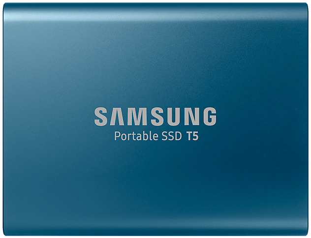 Портативный SSD накопитель Samsung T5 Blue 250GB USB 3.1 Type-C (MU-PA250B/WW) - фото 1 - samsungshop.com.ua