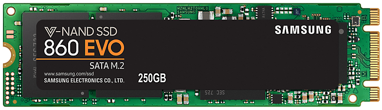 SSD накопитель Samsung 860 EVO 250GB M.2 SATAIII (MZ-N6E250BW) - фото 1 - samsungshop.com.ua