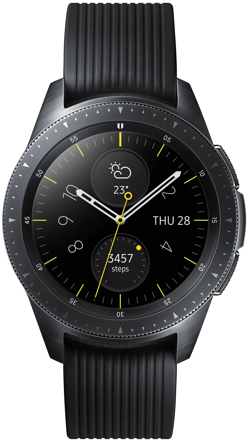 Мобільний пристрій Samsung Galaxy Watch R810 42mm black - фото 1 - samsungshop.com.ua