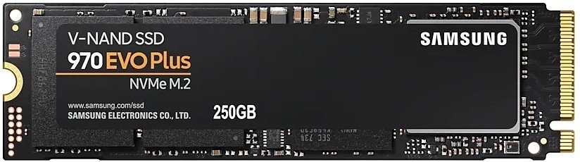 SSD накопичувач Samsung 970 EVO Plus 250GB M.2 PCIe 3.0 4x (MZ-V7S250BW) - samsungshop.com.ua
