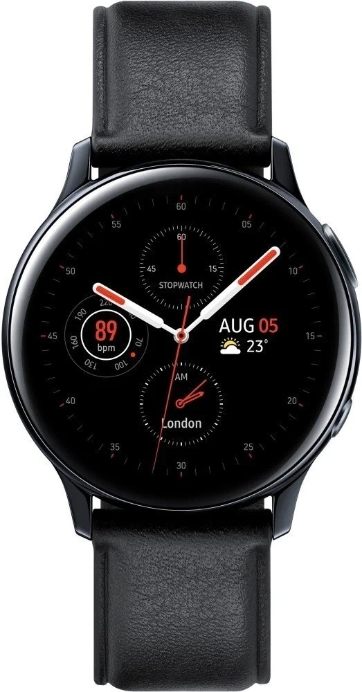 Мобільний пристрій Samsung Galaxy Watch Active 2 40mm (SM-R830NSKASEK) Stainless Steel Black - фото 1 - samsungshop.com.ua