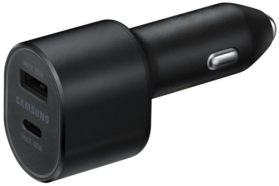 Автомобільний зарядний пристрій SAMSUNG USB Type-C Super Fast Dual Car Charger (60W (45W+15W)) (EP-L5300XBEGRU) - фото 1 - samsungshop.com.ua