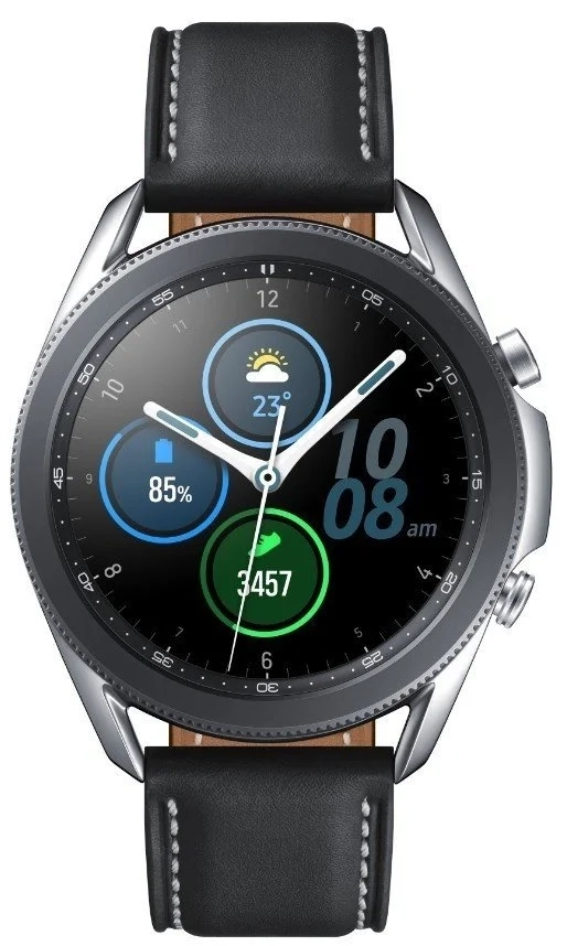 Мобильное устройство Samsung Galaxy Watch 3 45mm (SM-R840NZSASEK) Silver - фото 1 - samsungshop.com.ua