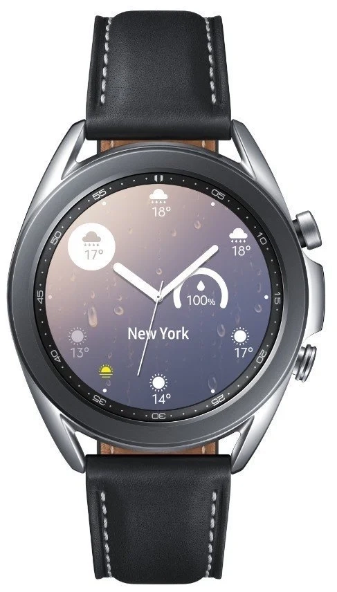 Мобильное устройство Samsung Galaxy Watch 3 41mm (SM-R850NZSASEK) Silver - фото 1 - samsungshop.com.ua