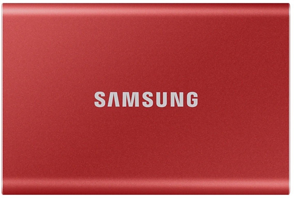 Портативный SSD SAMSUNG T7 500GB USB 3.2 GEN.2 RED (MU-PC500R/WW) - samsungshop.com.ua