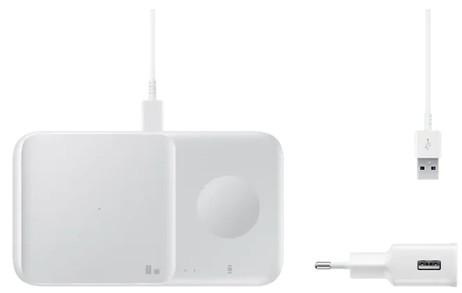 Беспроводное зарядное устройство SAMSUNG Wireless Charger Duo 9W White (EP-P4300TWRGRU) - Фото 1 Беспроводное зарядное устройство SAMSUNG Wireless Charger Duo 9W White (EP-P4300TWRGRU) - Фото 1