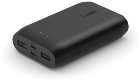 Мобільна батарея Belkin 10000mAh, 15W Dual USB-A, USB-C, black - фото 1 - samsungshop.com.ua