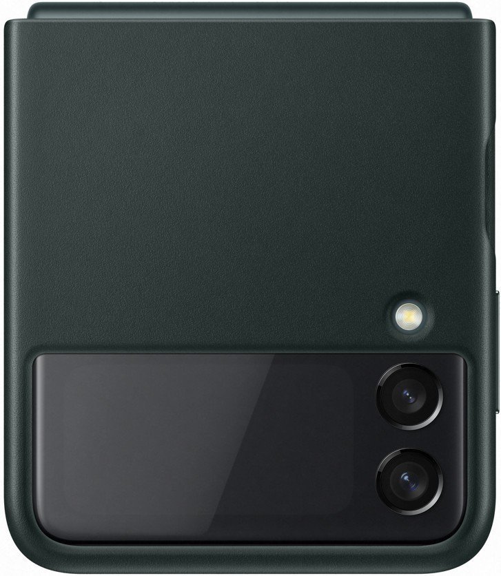 Чохол Samsung Leather Cover Green (EF-VF711LGEGRU) для Samsung Flip 3 (F711) - фото 1 - samsungshop.com.ua