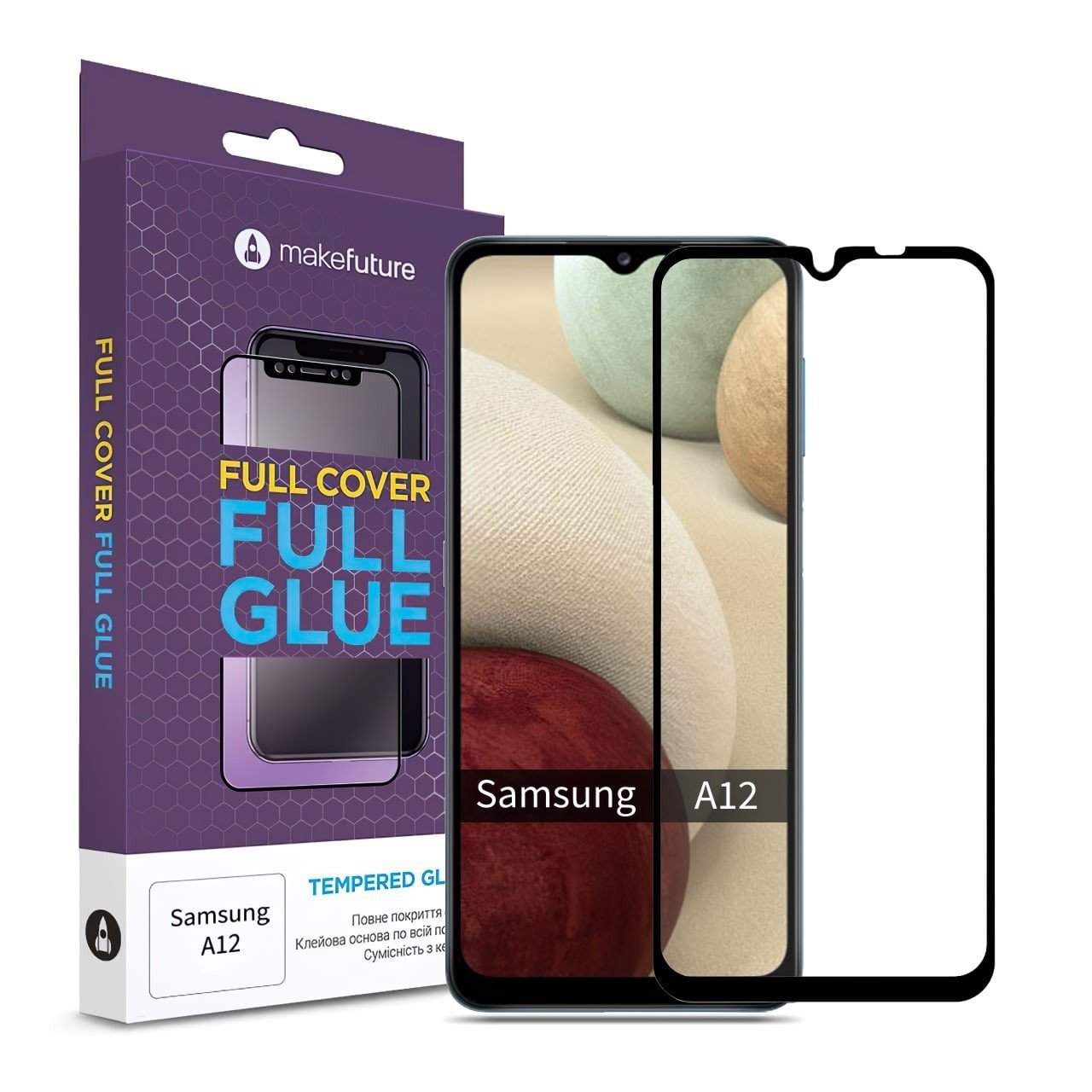 Защитное стекло MakeFuture FCFG (MGF-SA12) для Samsung A12 (A125) / M12 (M127) - samsungshop.com.ua