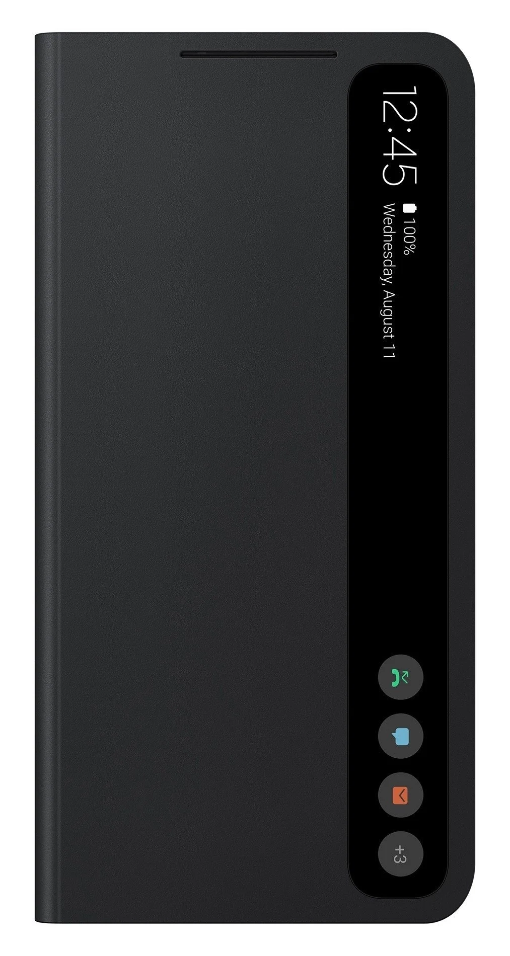 Чехол Samsung Smart Clear View Cover Dark Gray (EF-ZG990CBEGRU) для Samsung S21 FE (G990) - Фото 1