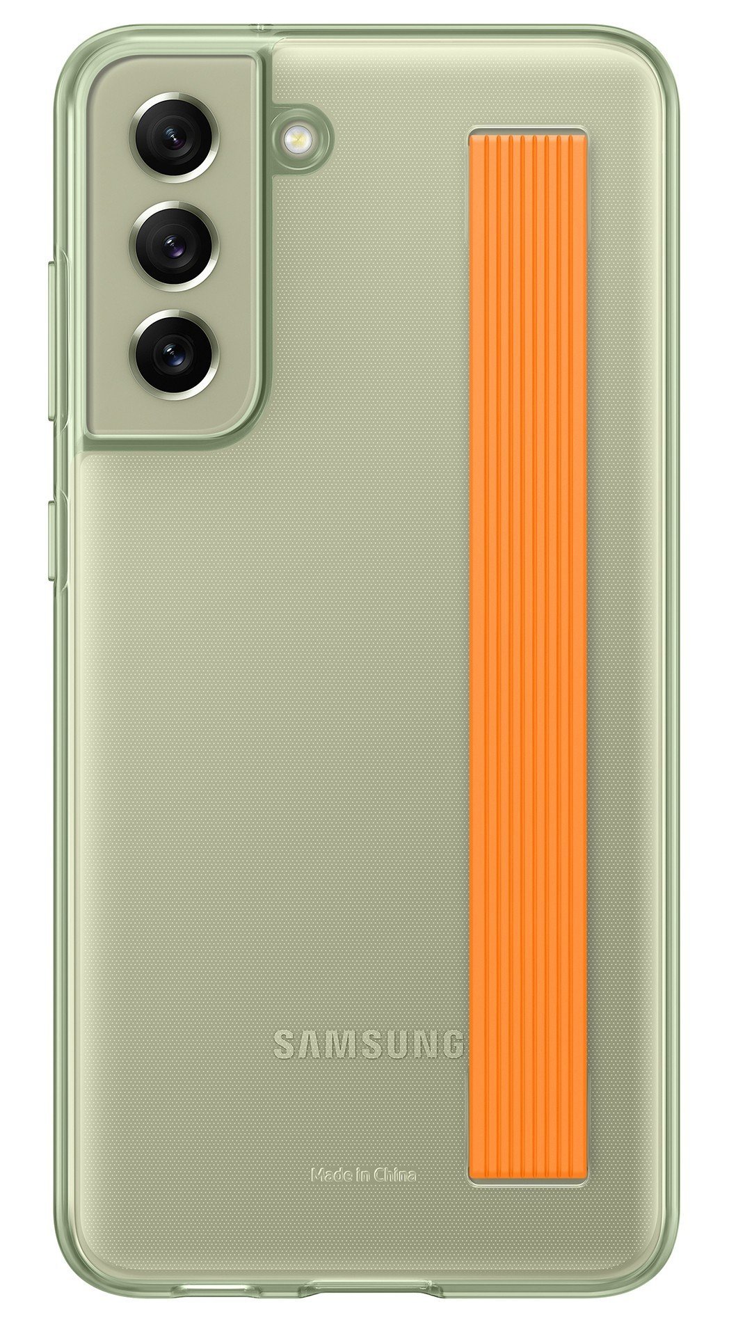 Чехол Samsung Clear Strap Cover Olive Green (EF-XG990CMEGRU) для Samsung S21 FE (G990) - samsungshop.com.ua