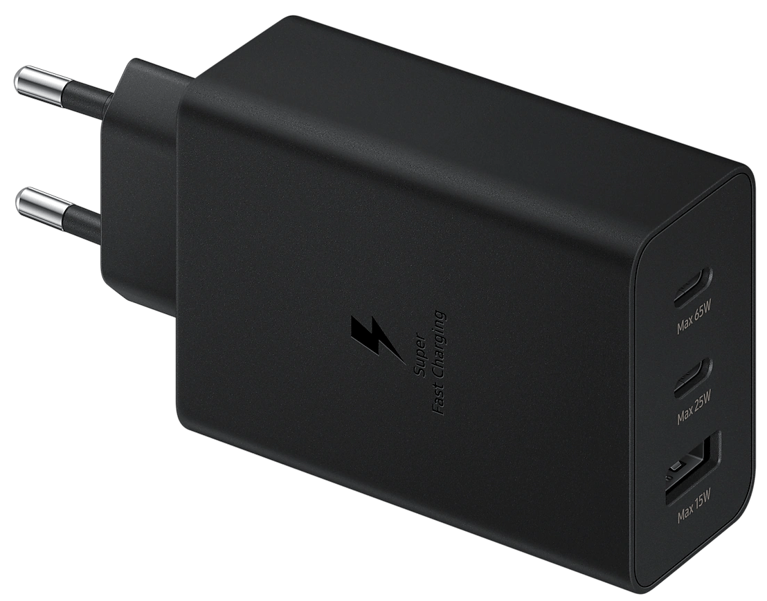 Мережевий З/ Samsung 65W Power Adapter Trio (w/o cable) Black (EP .