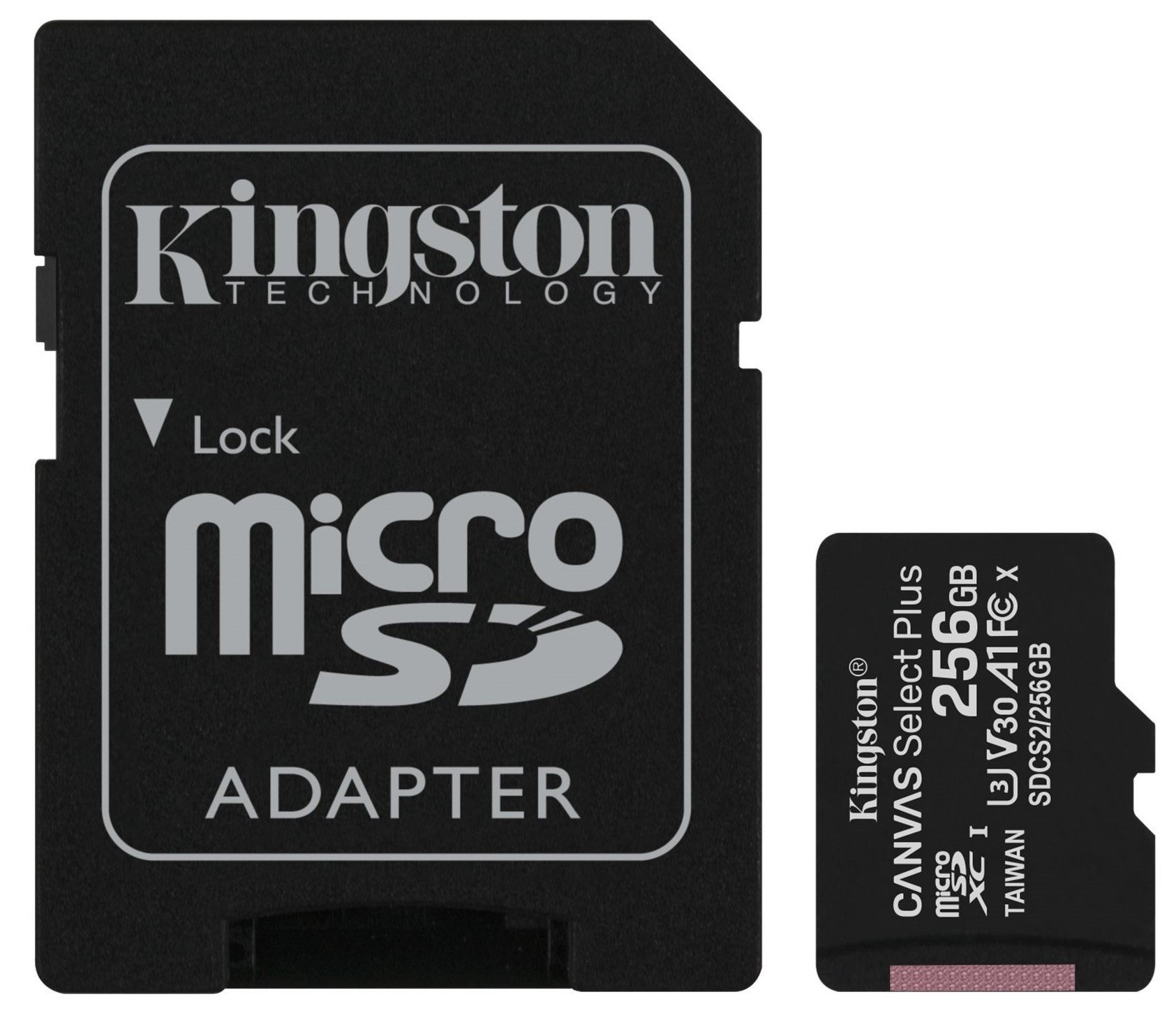 Карта памяти KINGSTON 256GB microSDXC Canvas Select Plus 1 00R A1 C10 SDCS2/256GB - samsungshop.com.ua