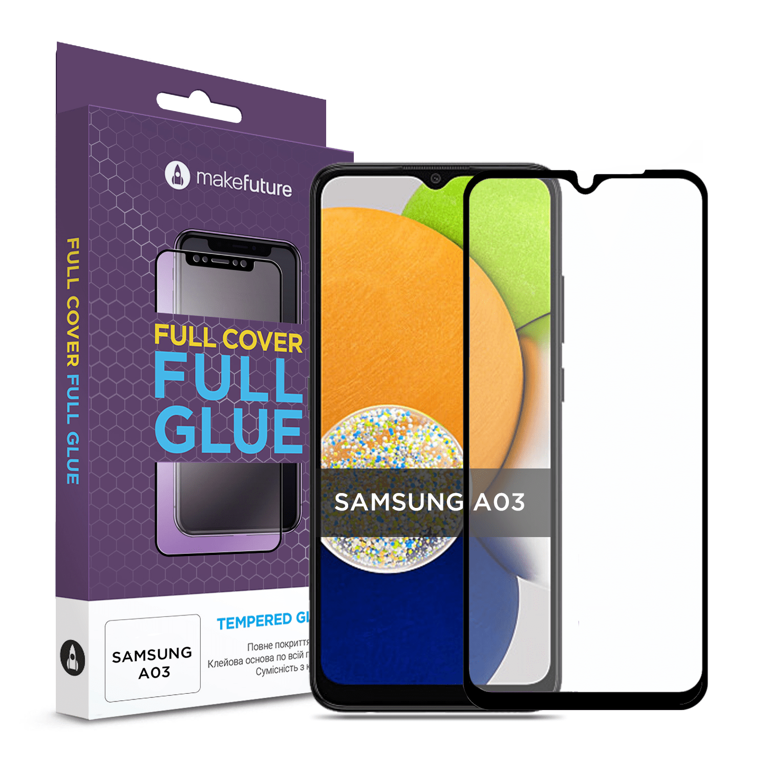 Защитное стекло MakeFuture FCFG (MGF-SA03) для Samsung A03 (A035) - samsungshop.com.ua