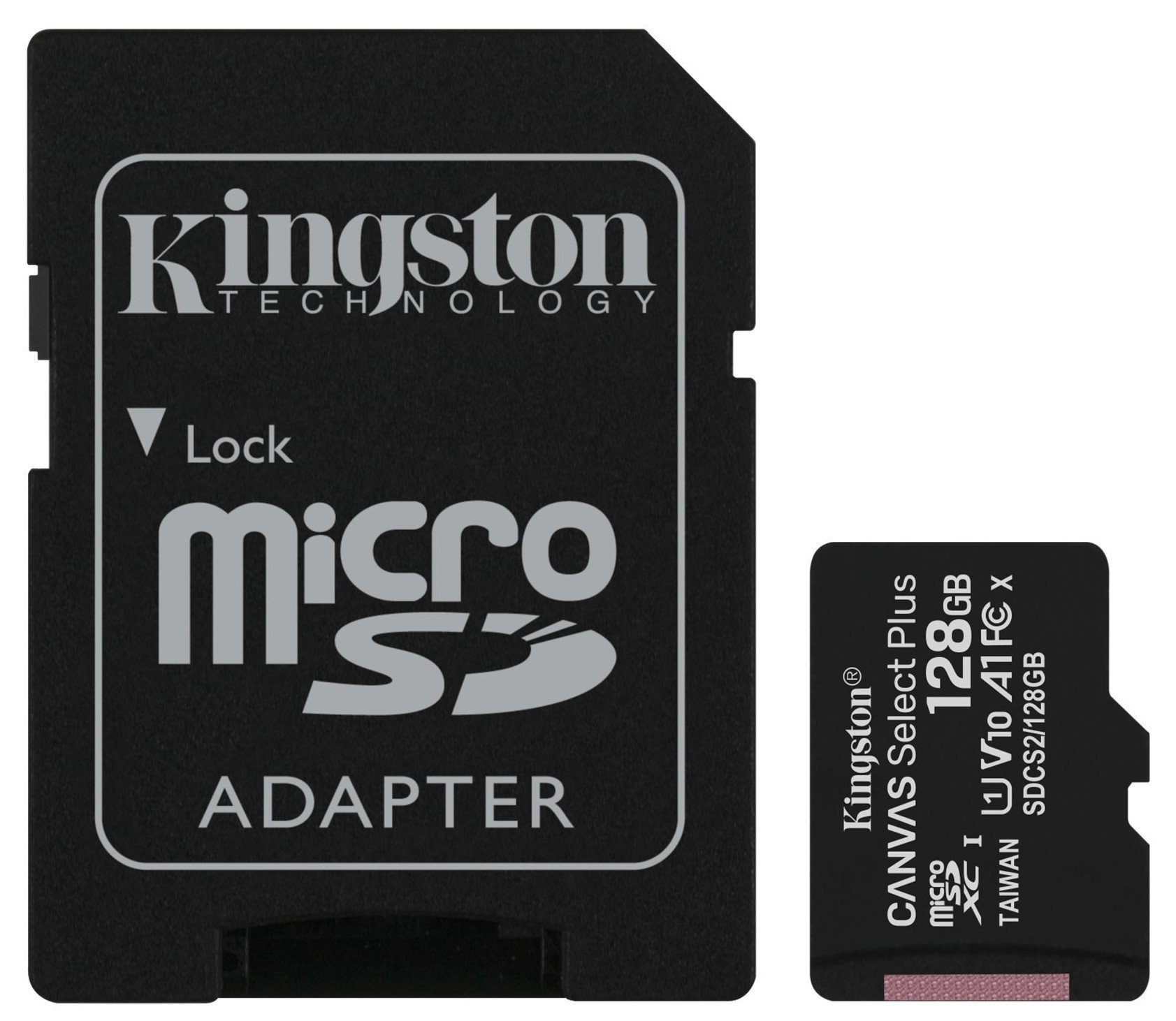 Карта памяти KINGSTON Canvas Select Plus 1 00R A1 C10 SDCS2/128GB 128GB microSDXC - фото 1 - samsungshop.com.ua