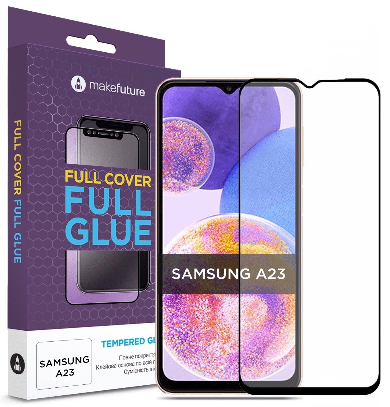 Защитное стекло MakeFuture FCFG (MGF-SA23) для Samsung A23 (A235) - samsungshop.com.ua