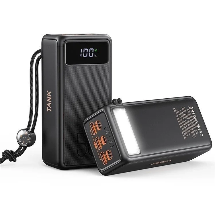 Портативний З/П Power Bank 56000 mAh LCD Quick Charge PD130W Black (W5001C) Veger - Фото 1